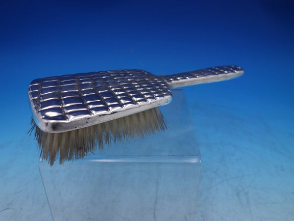 Tiffany Sterling Silver Hair Brush #25251 Alligator Leather Pattern (#6578)