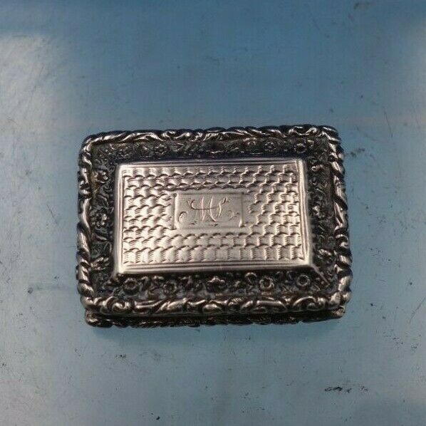 JB John Bettridge English Sterling Silver Vinaigrette Repousse Birmingham #6583