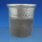 Sterling Silver Jigger / Shot Glass Engraved Only A Thimble Full (#6592)