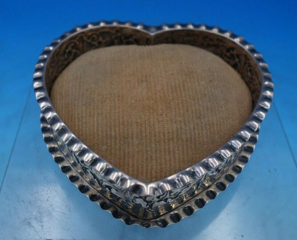 Gorham Sterling SIlver Pin Cushion Heart Shaped Pie Crust Edge #235 (#6602)