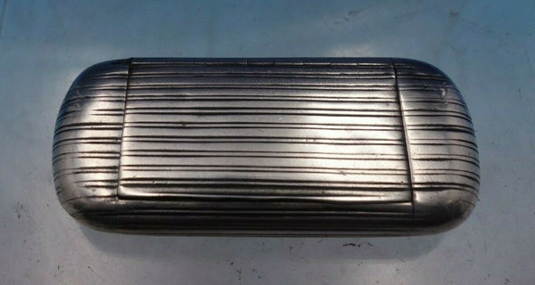 JR John Reily English Sterling Silver Box Hinged Lid GW Parallel Lines (#6608)
