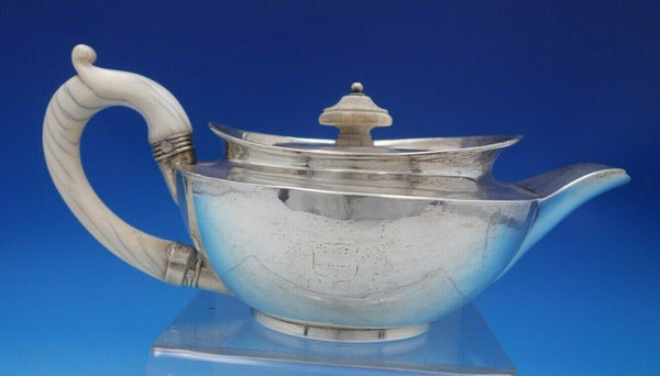 English Sterling Silver Tea Pot Faux Handle and Finial c.1801 Georgian (#6613)