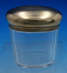 English Victorian Sterling Silver & Glass Dresser Jar Oval London 1896 (#6632)