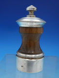 Sterling Silver Pepper Mill with Wood Unknown Maker Marked #52 4" x 2" (#6638)