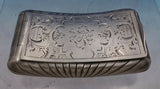 European Sterling Silver Trinket Box Engraved Engine Turned 3 1/8" (#6650)