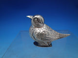 Portuguese Sterling Silver Spice Box Model of Bird with Hinged Base (#6654)