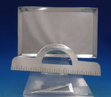 Pampaloni Italian Sterling Silver Desk Set 3pc Ruler Protractor Tray (#6679)
