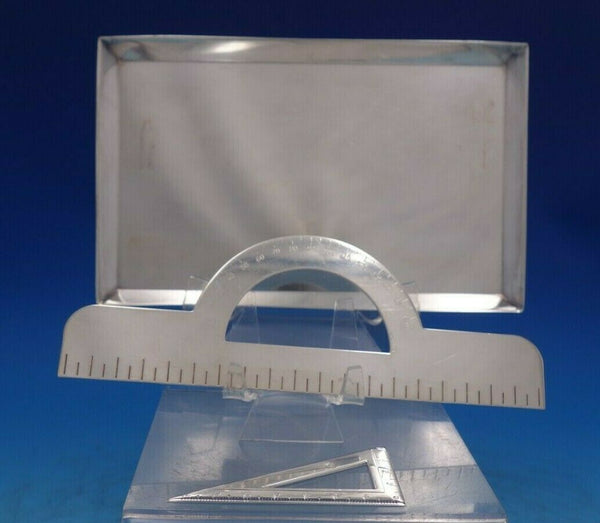 Pampaloni Italian Sterling Silver Desk Set 3pc Ruler Protractor Tray (#6679)