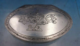 Swedish Sterling Silver Box Oval Engraved Flowers GW Interior 3 3/8" (#6691)