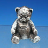 Italian Sterling Silver Figurine Teddy Bear Un'Idea Vesita D'Argento (#6702)