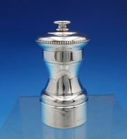 Sterling Silver Pepper Mill Unknown Maker 3 3/4" x 2" Beaded Edge (#6704)