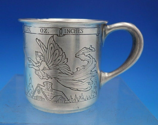 Nursery Rhyme by Webste Sterling Silver Baby Cup Angel Stork #4511 (#6705)