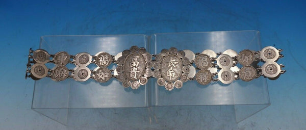 Chinese Export .900 Sterling Silver Belt with Medallions WH of Honk Kong (#6711)