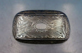 Portuguese .916 Sterling Silver Box Hinged Lid Hand Engraved GW Interior (#6716)