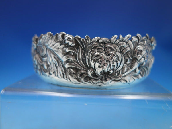 Chrysanthemum by Shiebler Sterling Silver Wine Coaster #3640 4 3/4" Dia (#6721)