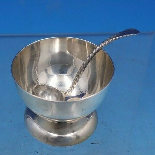 Empresa Plat Mexican Mexico Glass Salt Dip with Twist Handle Spoon (#6728)