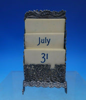 Shiebler Sterling Silver Calendar with Month and Day Cards Cast #3612 (#6745)