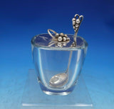 E. Dragsted Danish Sterling Silver Cut Crystal Jelly Jar w/ Spoon #1775 (#6755)