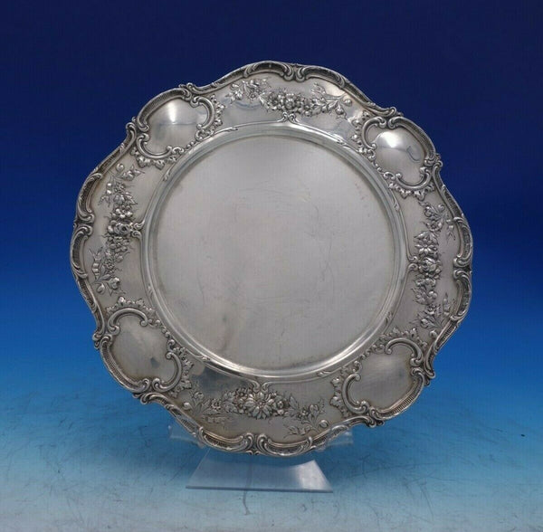 Gorham Sterling Silver Serving Plate Floral Design 3/8" x 10 3/4" #A6620 (#6760)