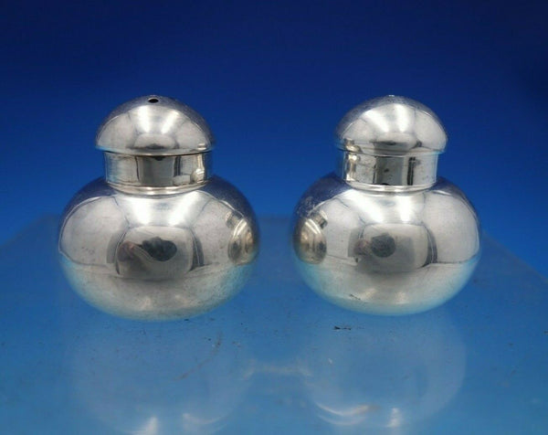 .925 Silver Salt and Pepper Shaker Set 2pc Modern 2 ozt. 1 1/2" x 1 1/4" (#6795)