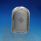 German .800 Silver Card Case with Three Green Paste Stones Engraved Border #6839