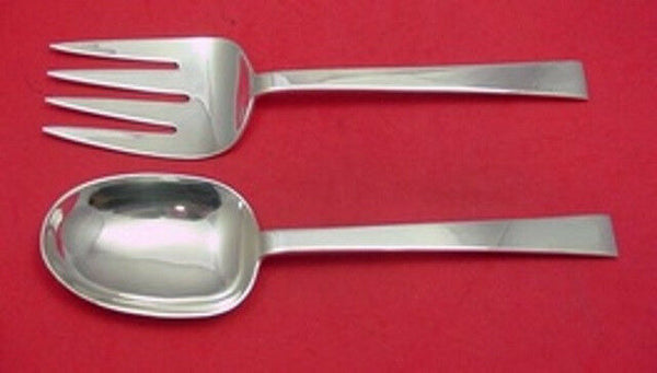 Continental by International Sterling Silver Salad Serving Set 2-pc AS Huge 9"