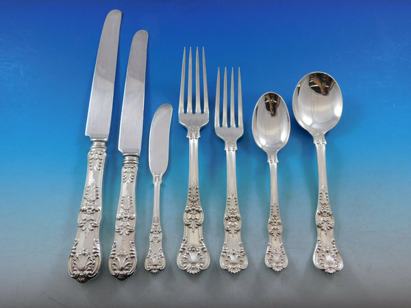 English King by Tiffany & Co Sterling Silver Flatware Set Service 89 pcs Dinner