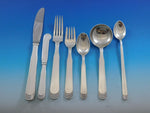 Ripple by Hans Hansen Danish Sterling Silver Flatware Set Service 66 pcs Dinner