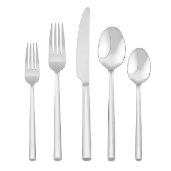 Risk by Hampton Forge Stainless Steel Flatware Set Service 8 New Modern
