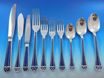 Talisman Blue Chinese by Christofle France Sterling Silver Flatware Service Set