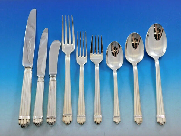 Aria by Christofle France Sterling Silver Flatware Service Set 112 pcs Dinner