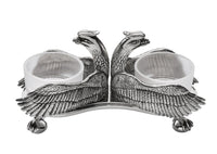 Malmaison by Christofle Paris Silver Plate Double Salt & Pepper Cellar Birds New