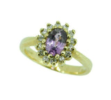 14k Yellow Gold 1.07ct Purple Genuine Natural Sapphire and Diamond Ring (#J1572)