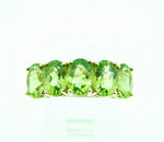 10k Yellow Gold Ring with Five Oval Genuine Natural Peridots (#J2311)