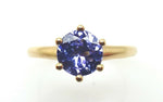 10k Gold Round .91ct Genuine Natural Tanzanite Ring (#J3806)