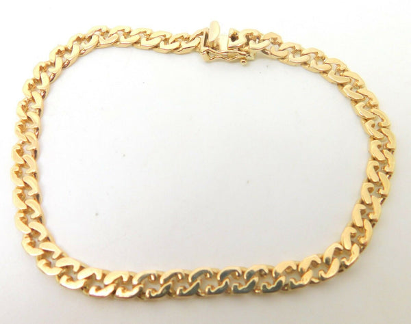 14k Yellow Gold Bracelet with Solid Links (#J3824)