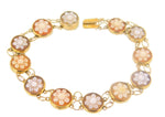 14k Genuine Natural Shell Cameo Bracelet with Carved Flowers (#J3895)