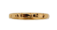 14k Yellow Gold Ring Band with Bows 2.1mm (#J3913)