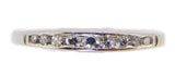 Antique Platinum Genuine Natural Diamond Band (#J3921)