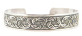 Sterling Cuff Bracelet Engine Turned Scrollwork (#J3970)