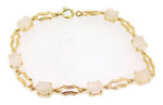 14k Gold Genuine Natural Moonstone Bracelet (#J4023)