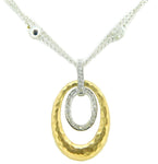 14k White and Yellow Gold 1/2ct Genuine Natural Diamond Necklace (#J4182)