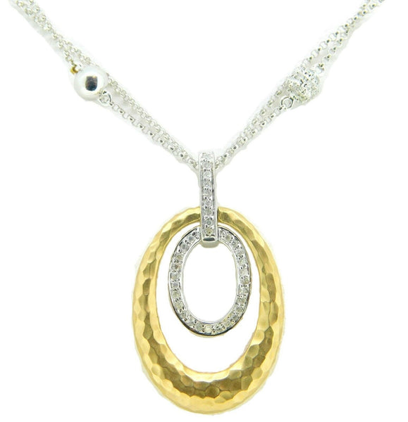 14k White and Yellow Gold 1/2ct Genuine Natural Diamond Necklace (#J4182)