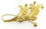 Vermeil Forstner Gilt Sterling Leaf Brooch (#J4261)