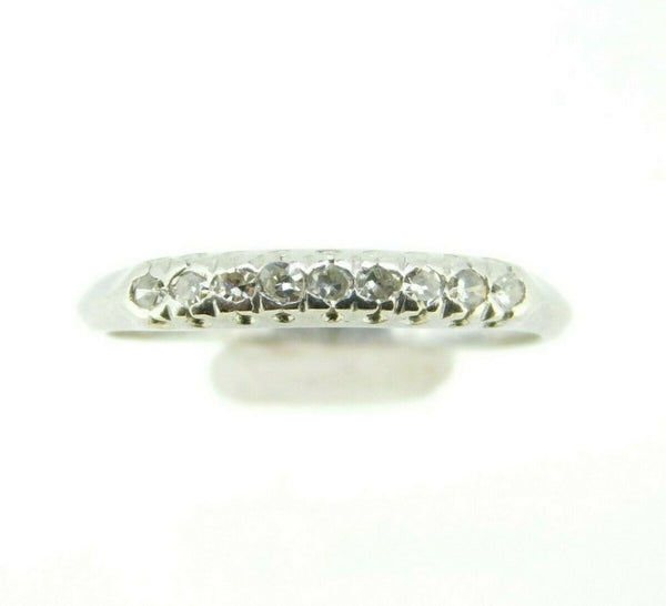 Antique Platinum Genuine Natural Diamond Anniversary Ring Band (#J4496)