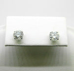 14k Gold 1.62ct Total Weight Genuine Natural Diamond Stud Post Earrings (#J4567)