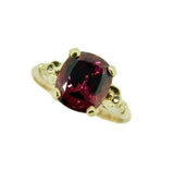 14k Yellow Gold 3.62ct Genuine Natural Rhodolite Garnet Ring (#J4586)