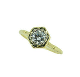 14k Yellow Gold Art Deco 1/2ct Genuine Natural Diamond Ring (#J4629)