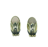 Georg Jensen 2011 Clip On Earrings with Rose Quartz (#J4656)
