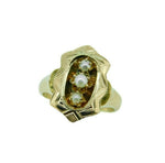 14k Yellow Gold Victorian Cultured Pearl Ring (#J4696)